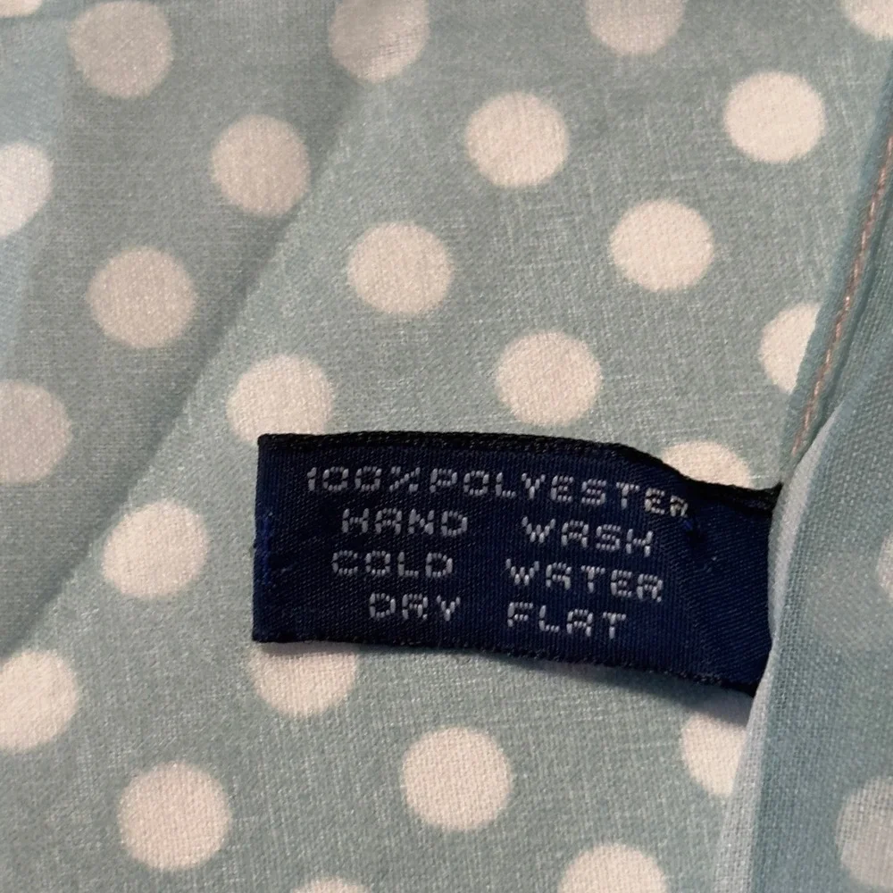 Honey Pastel Colorblock Polka Dot Square Scarf Made in Italy Blue Yellow Y2K Vtg
